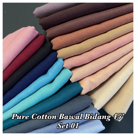 Pure Cotton Bawal Bidang 45'